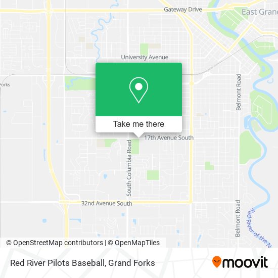 Red River Pilots Baseball map