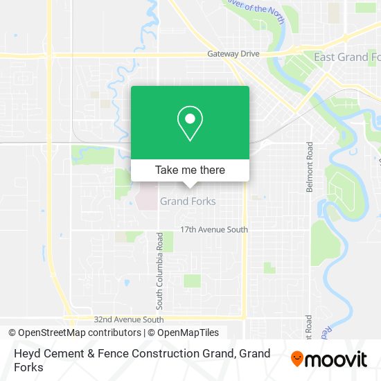 Heyd Cement & Fence Construction Grand map