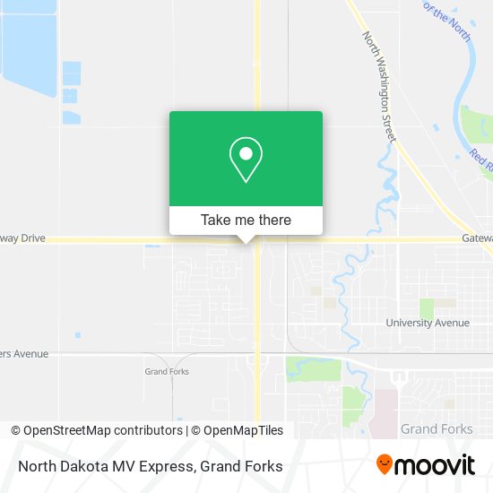 North Dakota MV Express map