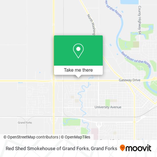 Mapa de Red Shed Smokehouse of Grand Forks