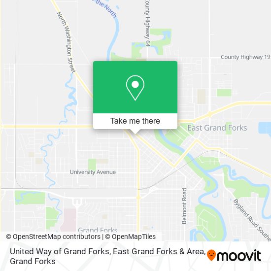 Mapa de United Way of Grand Forks, East Grand Forks & Area