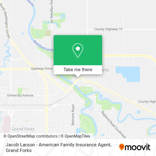 Jacob Larson - American Family Insurance Agent map