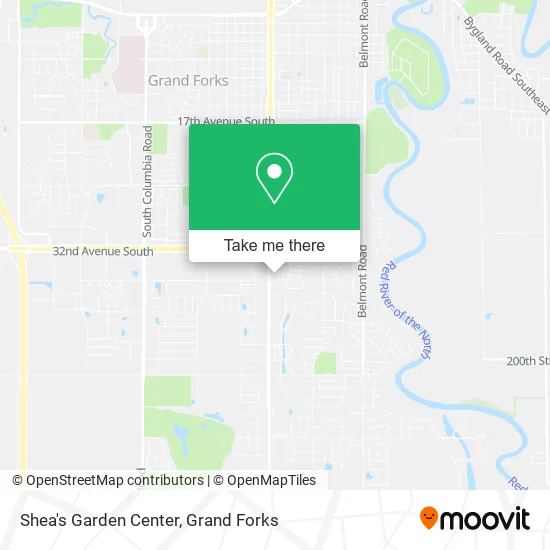 Shea's Garden Center map
