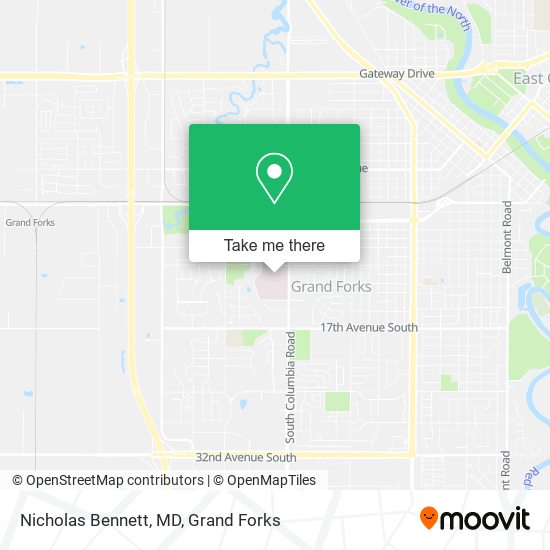 Nicholas Bennett, MD map