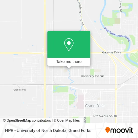 HPR - University of North Dakota map