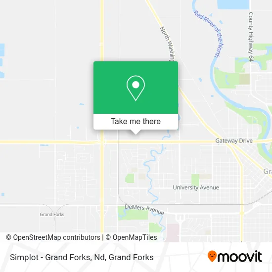 Simplot - Grand Forks, Nd map