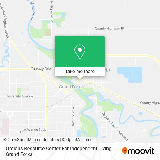 Options Resource Center For Independent Living map