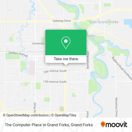 The Computer Place In Grand Forks map