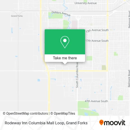 Rodeway Inn Columbia Mall Loop map
