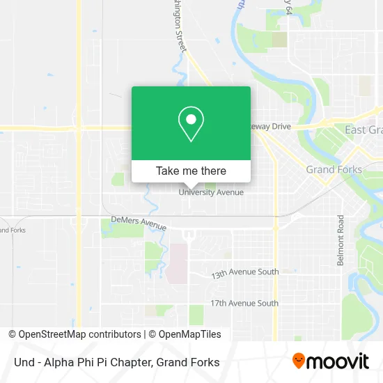 Und - Alpha Phi Pi Chapter map