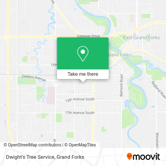 Dwight's Tree Service map
