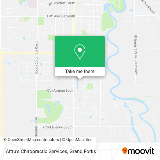 Altru's Chiropractic Services map