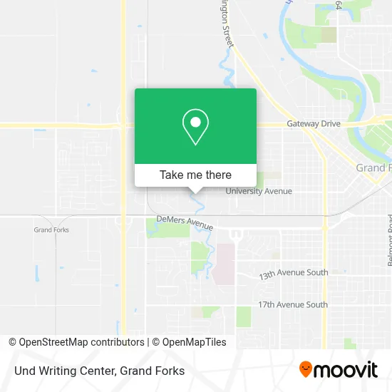 Und Writing Center map