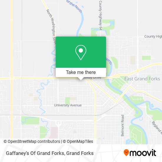 Gaffaney's Of Grand Forks map