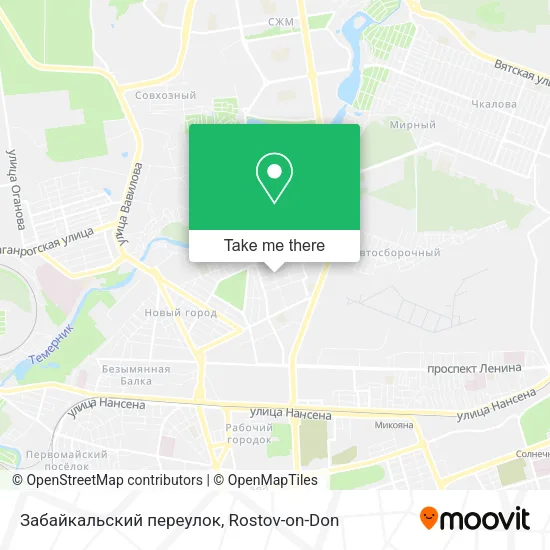 Забайкальский переулок map