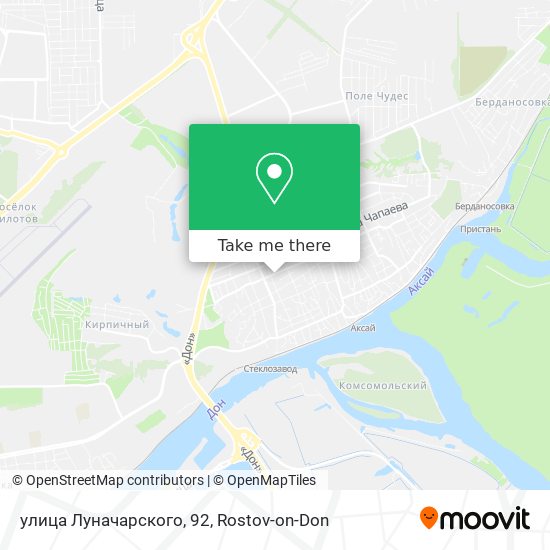 улица Луначарского, 92 map