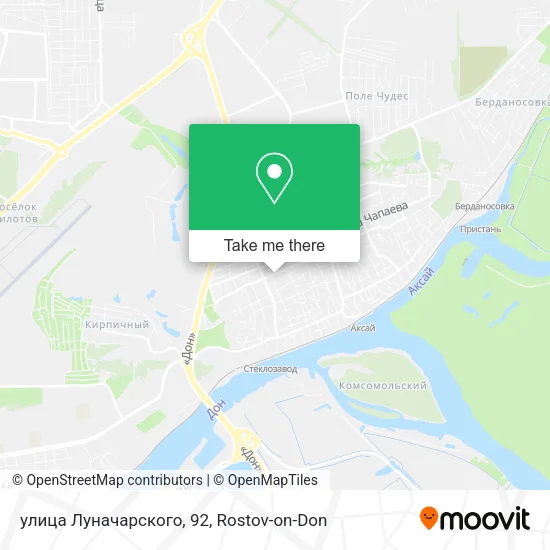 улица Луначарского, 92 map