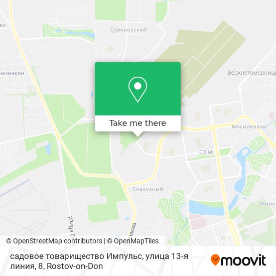 садовое товарищество Импульс, улица 13-я линия, 8 map