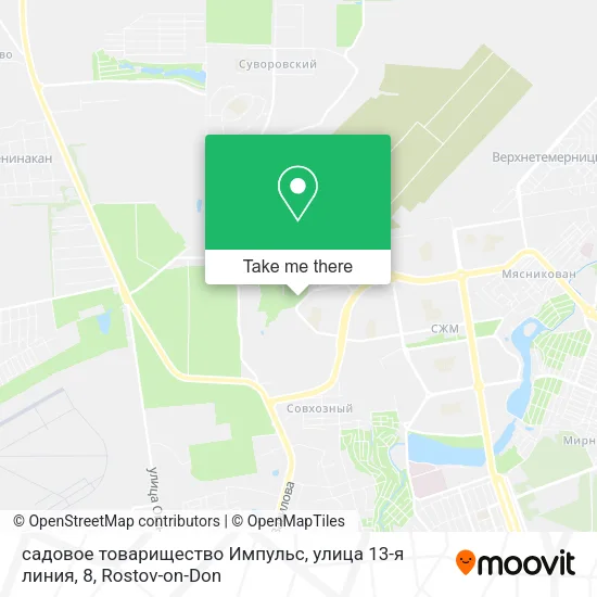 садовое товарищество Импульс, улица 13-я линия, 8 map