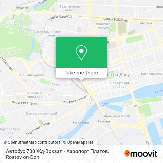 Автобус 700 Жд-Вокзал - Аэропорт Платов map