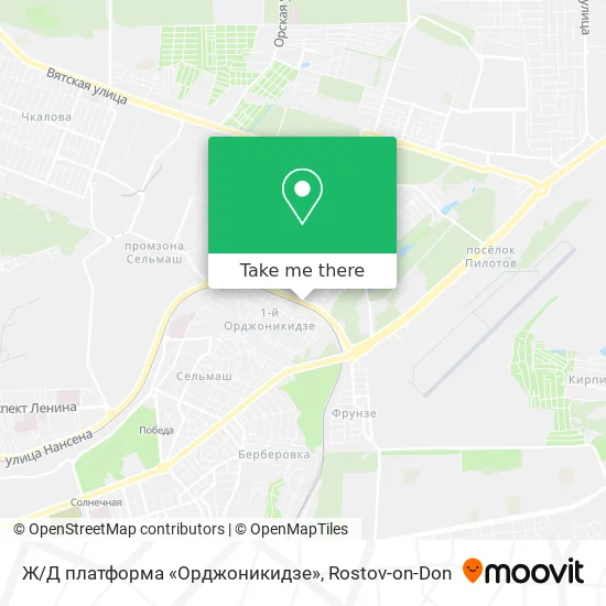 Ж/Д платформа «Орджоникидзе» map