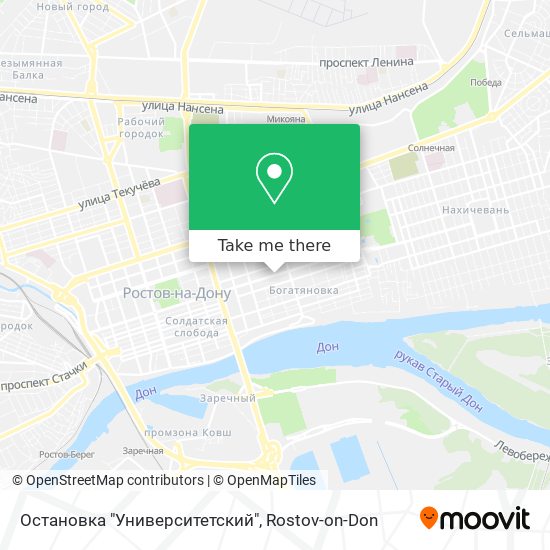Остановка "Университетский" map