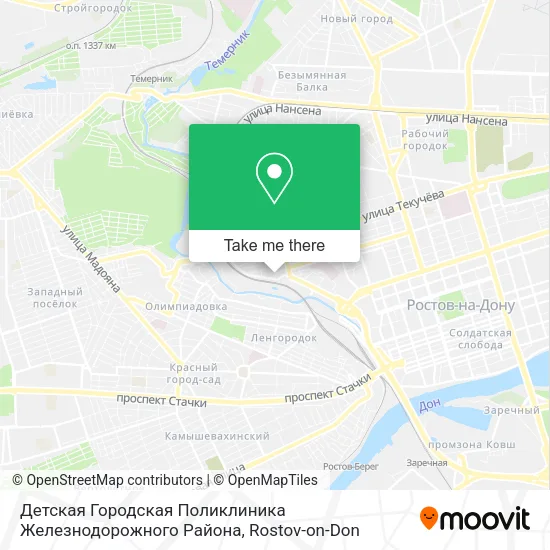 Детская Городская Поликлиника Железнодорожного Района map