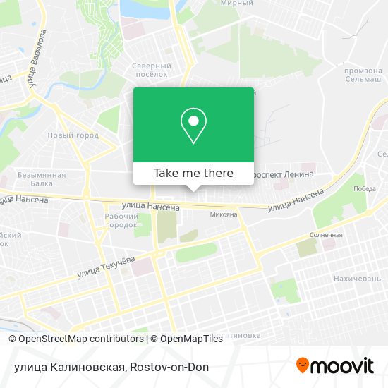 улица Калиновская map