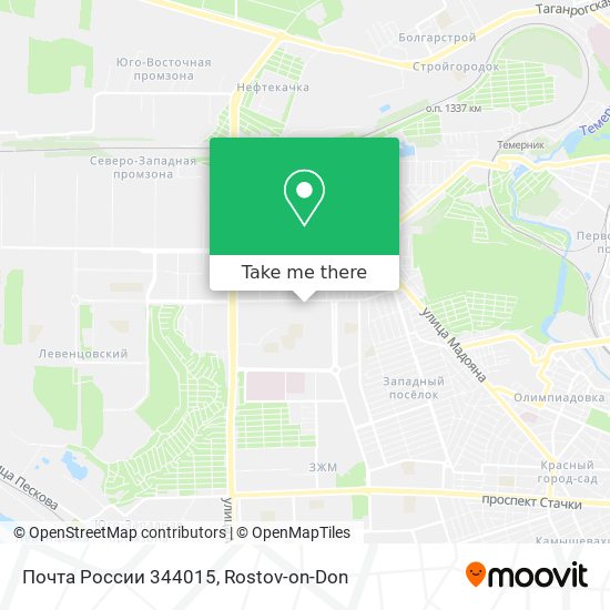 Почта России 344015 map