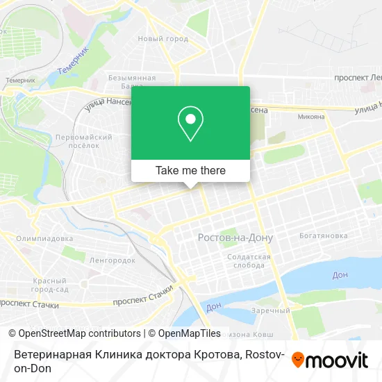 Ветеринарная Клиника доктора Кротова map