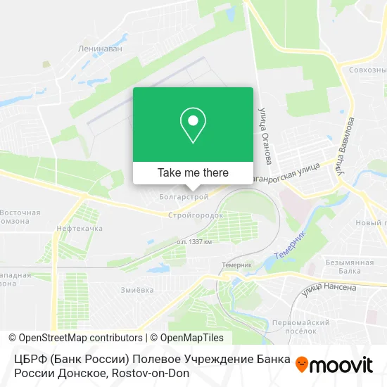 ЦБРФ (Банк России) Полевое Учреждение Банка России Донское map