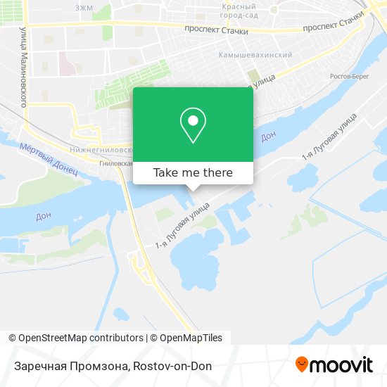 Заречная Промзона map