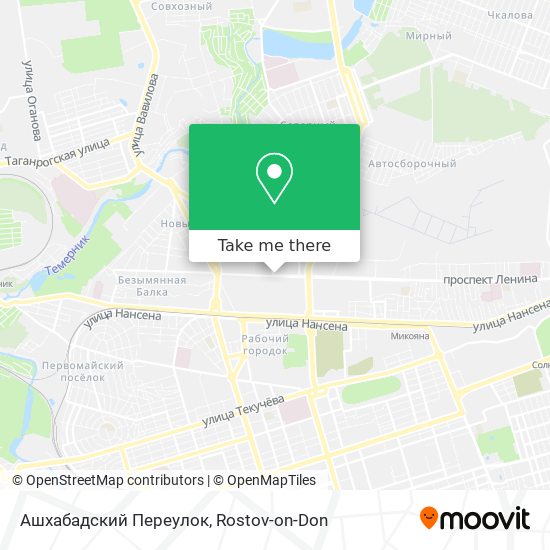 Ашхабадский Переулок map