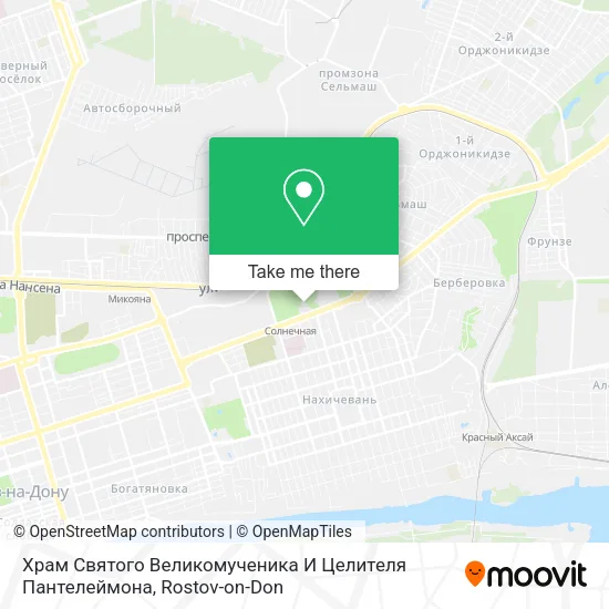 Храм Святого Великомученика И Целителя Пантелеймона map