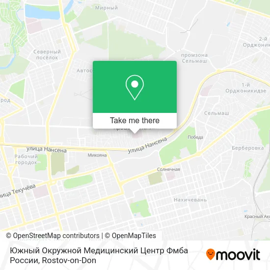 Южный Окружной Медицинский Центр Фмба России map