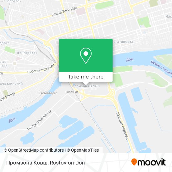 Промзона Ковш map