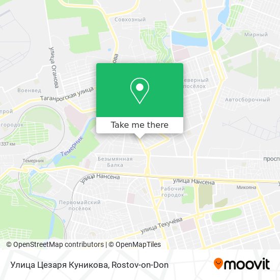 Улица Цезаря Куникова map