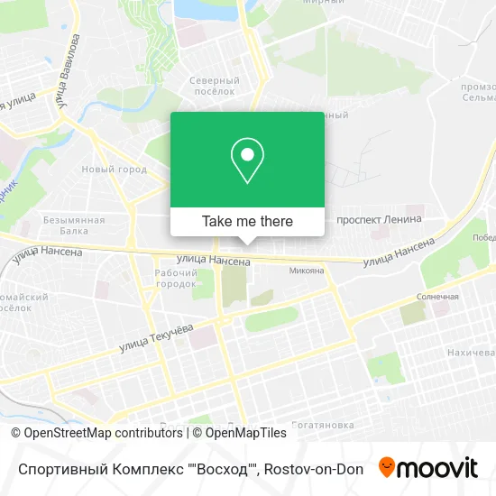 Спортивный Комплекс ""Восход"" map