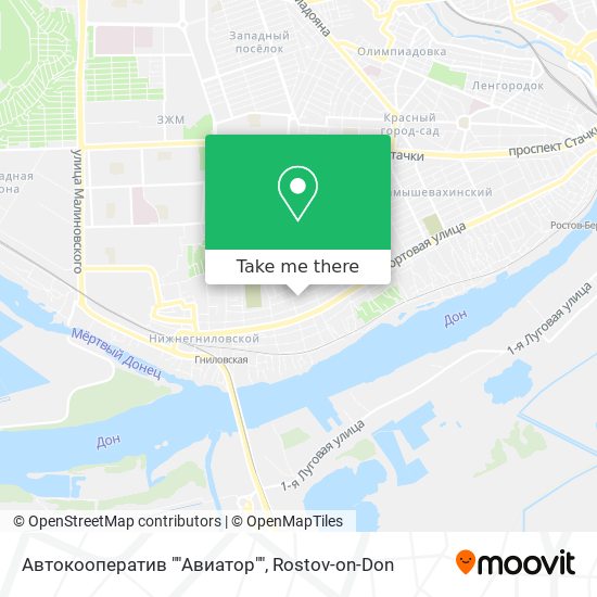 Автокооператив ""Авиатор"" map