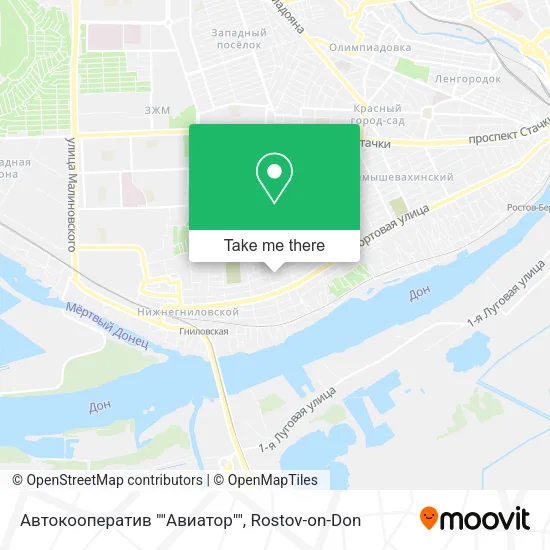Автокооператив ""Авиатор"" map
