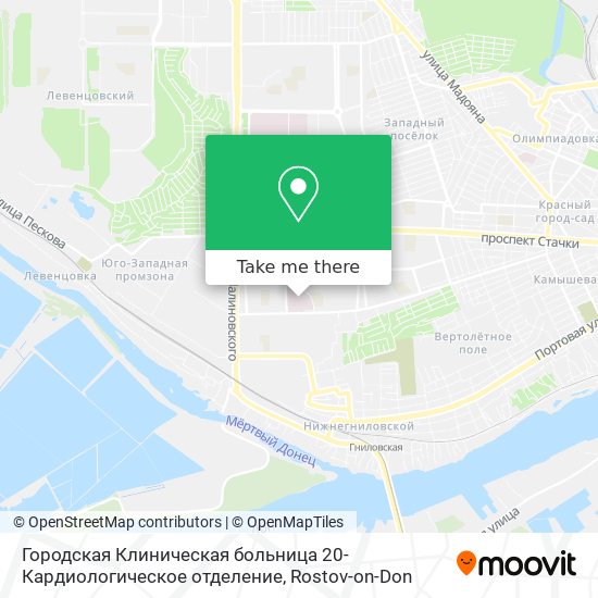 Городская Клиническая больница 20-Кардиологическое отделение map
