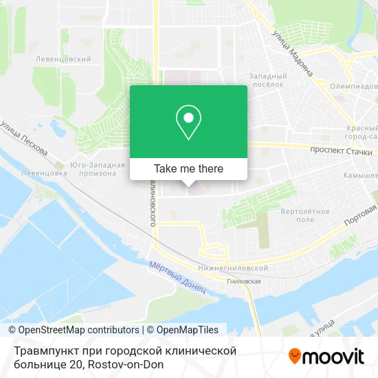 Травмпункт при городской клинической больнице 20 map