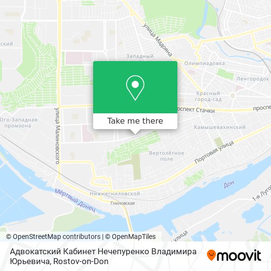 Адвокатский Кабинет Нечепуренко Владимира Юрьевича map