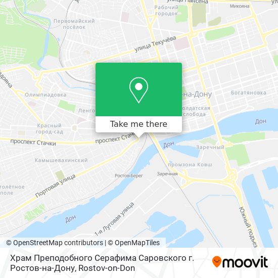 Храм Преподобного Серафима Саровского г. Ростов-на-Дону map