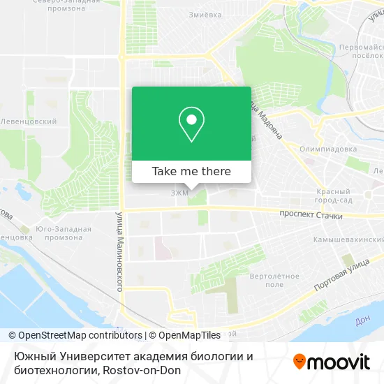 Южный Университет академия биологии и биотехнологии map