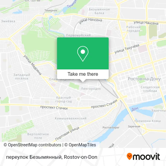 переулок Безымянный map