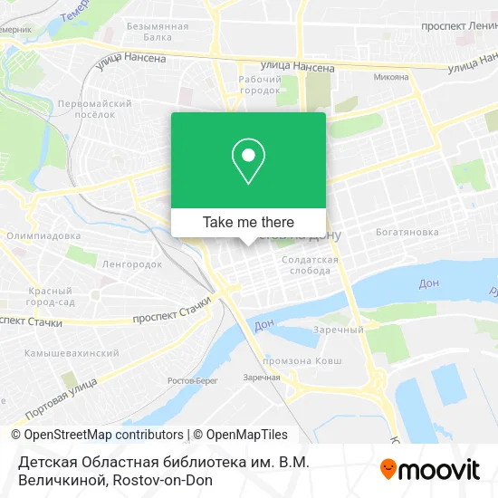 Детская Областная библиотека им. В.М. Величкиной map
