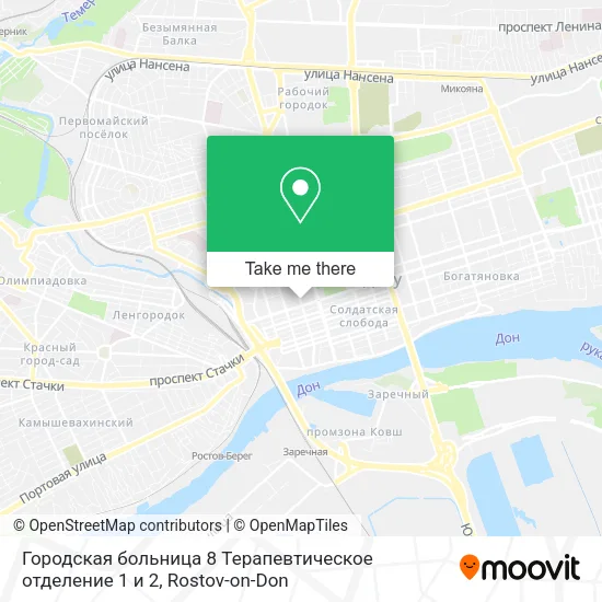 Городская больница 8 Терапевтическое отделение 1 и 2 map