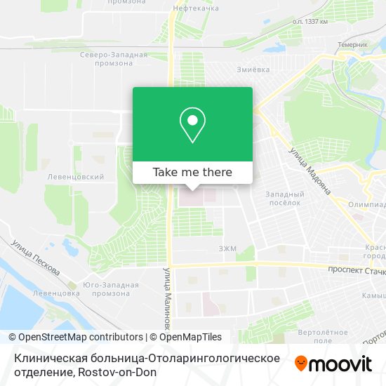 Клиническая больница-Отоларингологическое отделение map