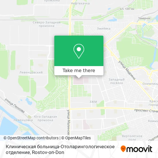 Клиническая больница-Отоларингологическое отделение map
